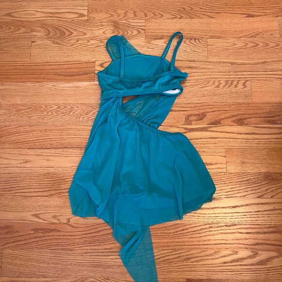 Dance Costume - Curtain Call Teal Costume - Picture 2 of 3